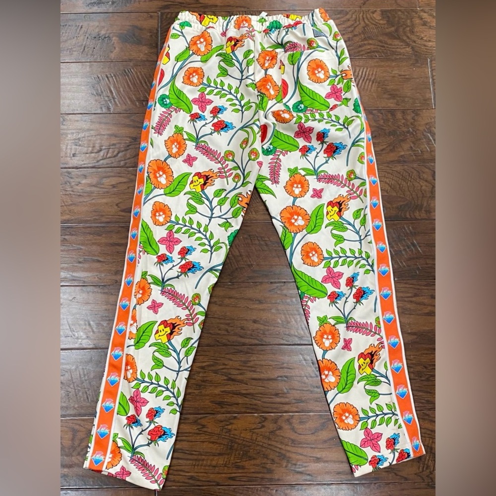 Pink + Dolphin Rare Track Pants Joggers Men’s Size Medium Multicolor Floral